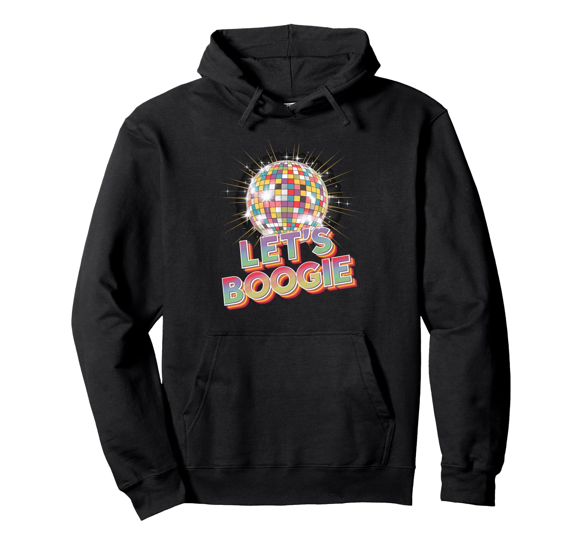 Disco Ball Lets Boogie Fever Hoodie - Custom Art Print for Adults - T-Shirt, Sweatshirt, Hoodie