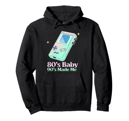 80S 90S Made Me Nostalgia Hoodie - Novelty Apparel Unisex - T-Shirt, Sweatshirt, Hoodie