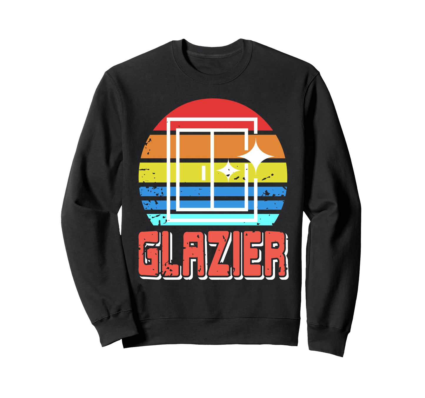Glazier Sliding Door Worker Sweatshirt - Fun Novelty Design for Adults - T-Shirt, Sweatshirt, Hoodie