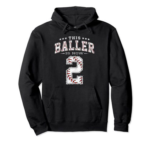 2 Years Old Birthday Baseball Theme Hoodie - Streetwear Style Men Women - T-Shirt, Sweatshirt, Hoodie