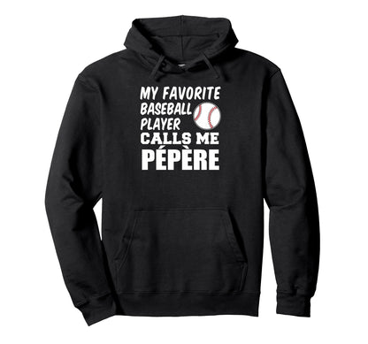 Favorite Baseball Player Calls Me Hoodie - Minimalist Print for Adults - T-Shirt, Sweatshirt, Hoodie