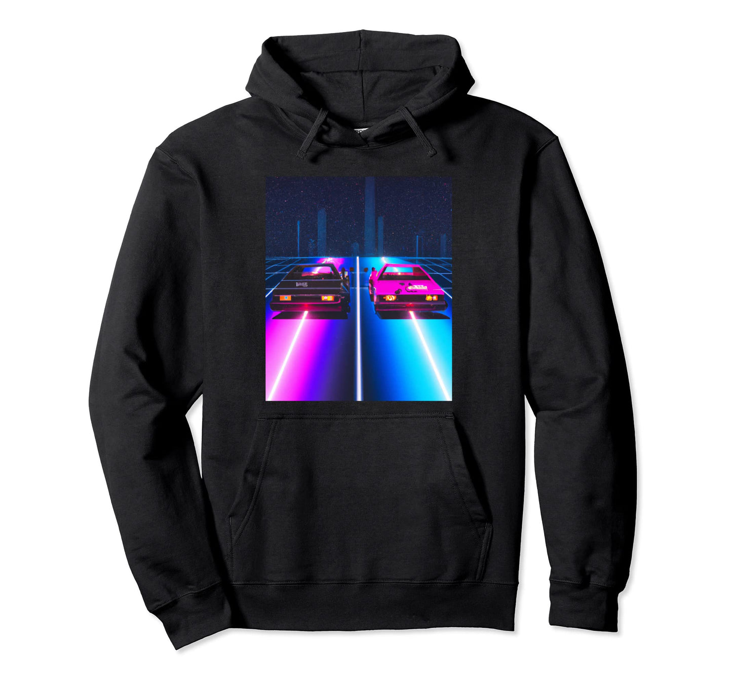 Vaporwave Car Synthwave City Hoodie - Streetwear Style for Adults - T-Shirt, Sweatshirt, Hoodie