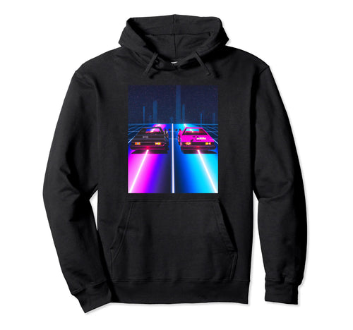 Vaporwave Car Synthwave City Hoodie - Streetwear Style for Adults - T-Shirt, Sweatshirt, Hoodie