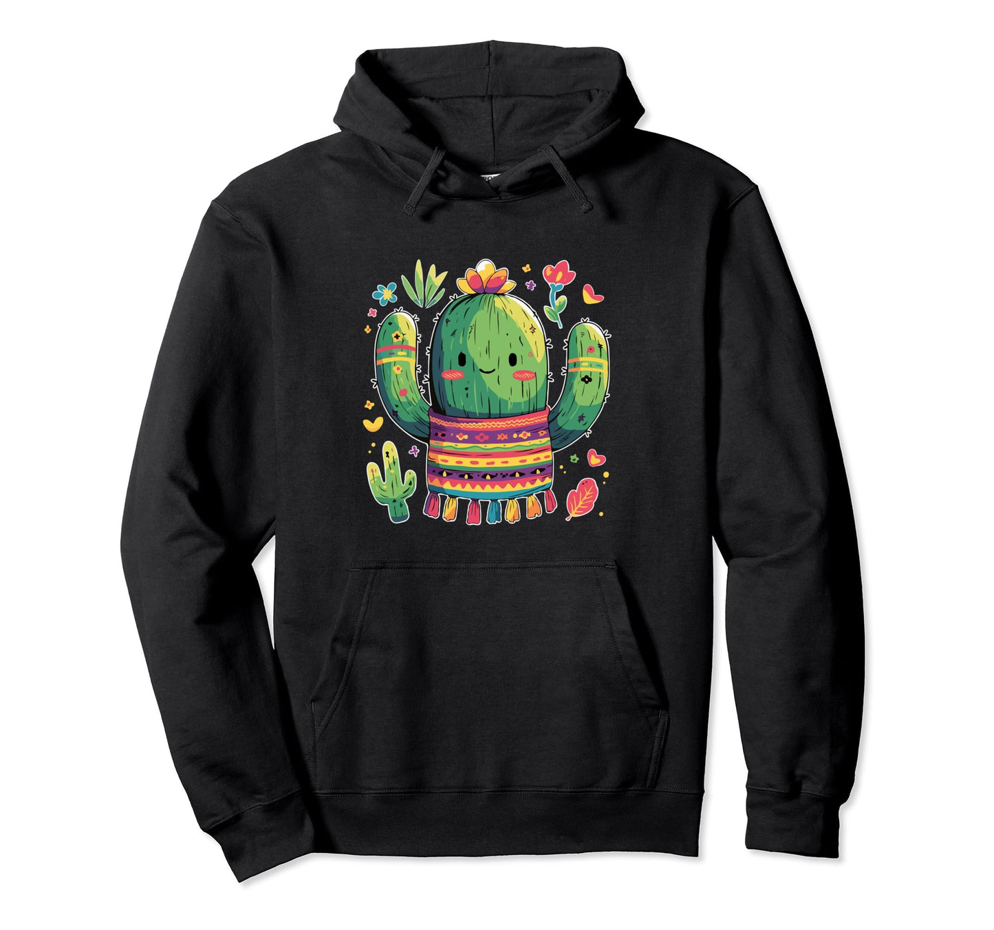 Cactus Serape Succulent Plant Cacti Botany Hoodie - Unique Graphic Unisex - T-Shirt, Sweatshirt, Hoodie