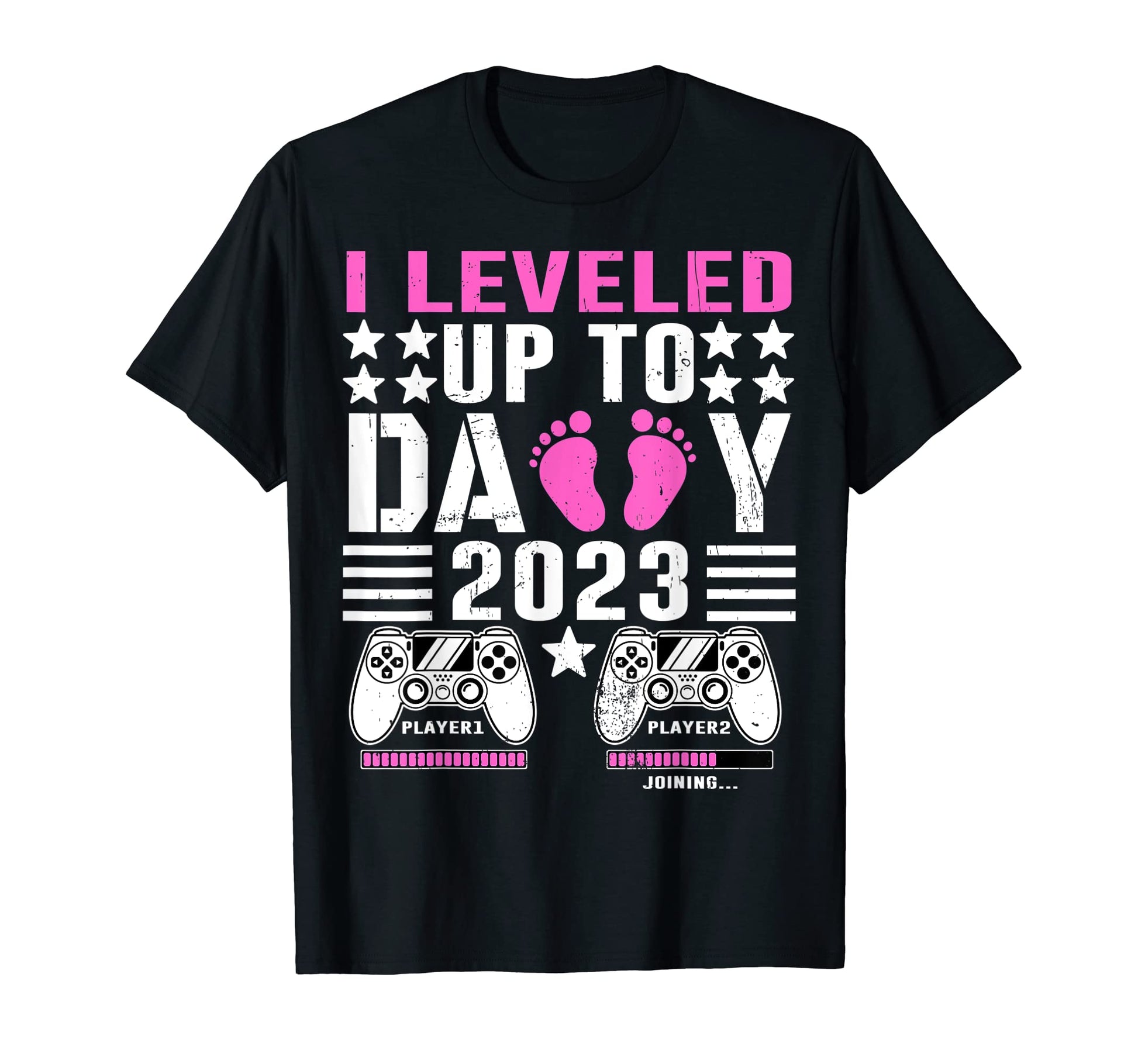 I Leveled Up To Daddy 2023 Soon To Be T-Shirt - Trendy Graphic for Adults - T-Shirt, Sweatshirt, Hoodie