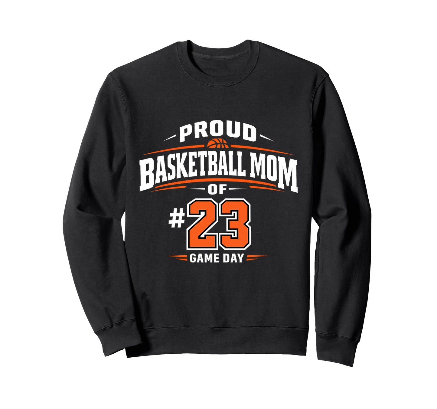 Basketball Mom 23 Game Day Sweatshirt - Minimalist Print for Adults - T-Shirt, Sweatshirt, Hoodie
