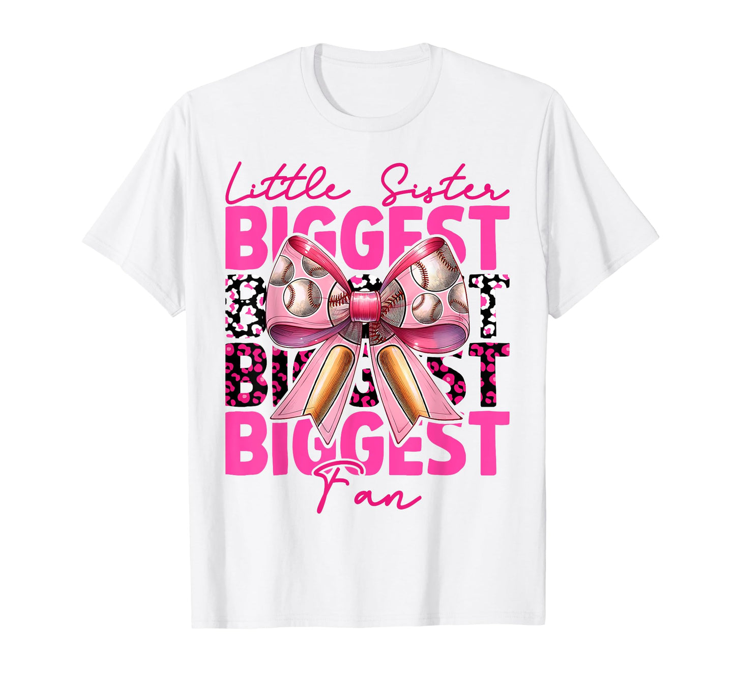 Baseball Sister Coquette Bow Little Sister T-Shirt - Trendy Graphic Unisex - T-Shirt, Sweatshirt, Hoodie