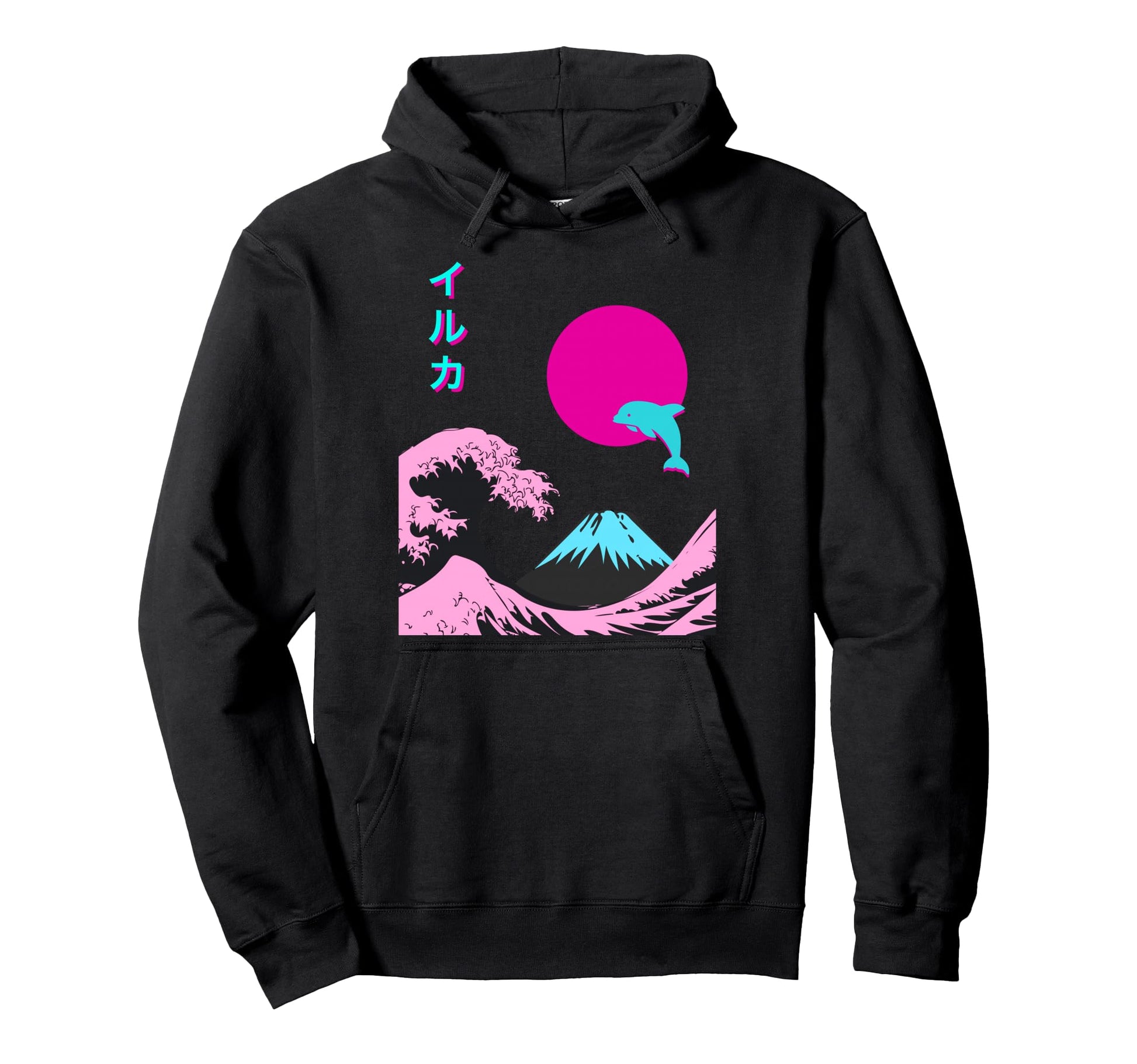 Aesthetic Iruka Japanese Writing Hoodie - Streetwear Style for Adults - T-Shirt, Sweatshirt, Hoodie