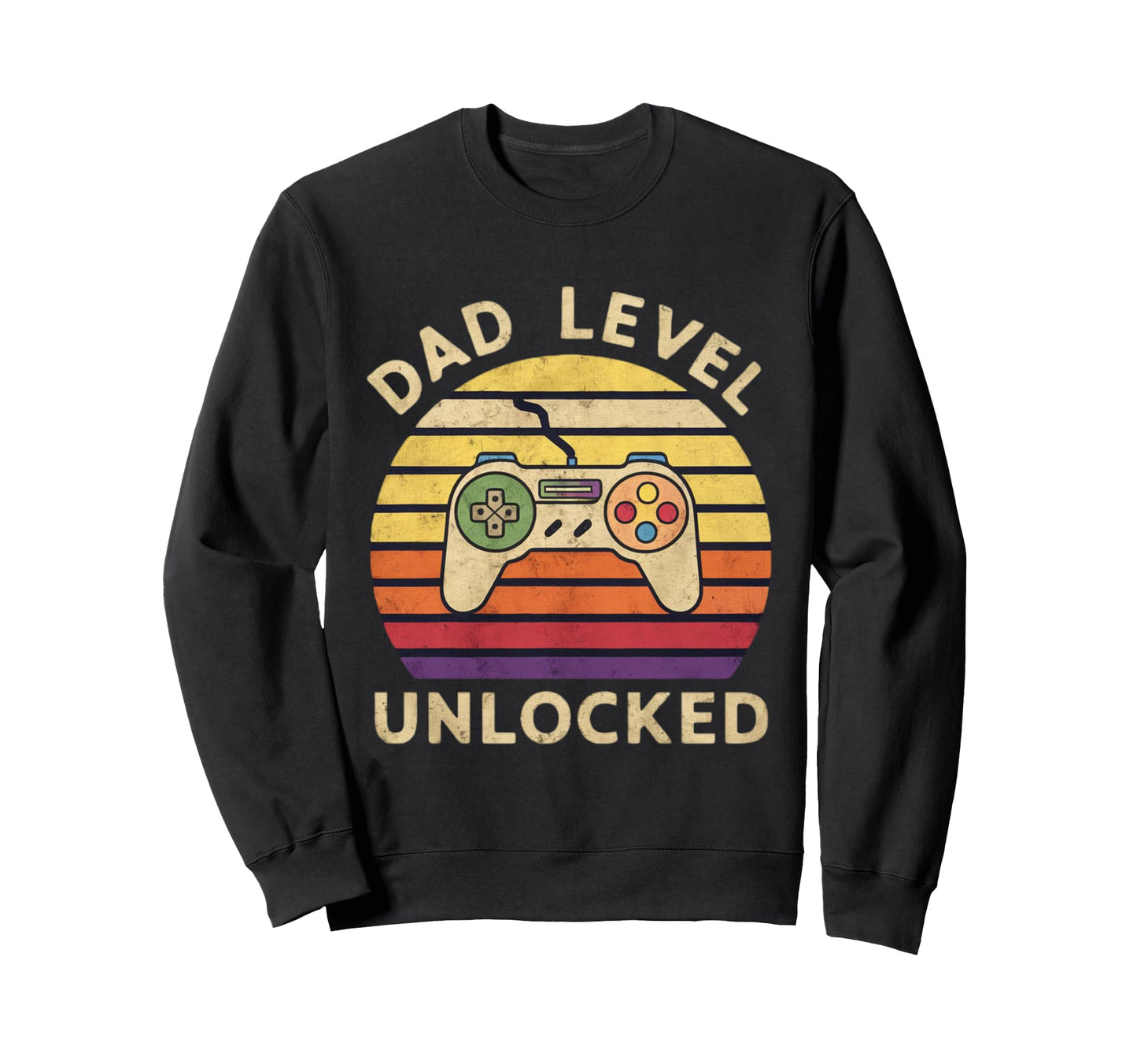 Dad Level Unlocked Funny New Dad Sweatshirt - Custom Art Print Men Women - T-Shirt, Sweatshirt, Hoodie
