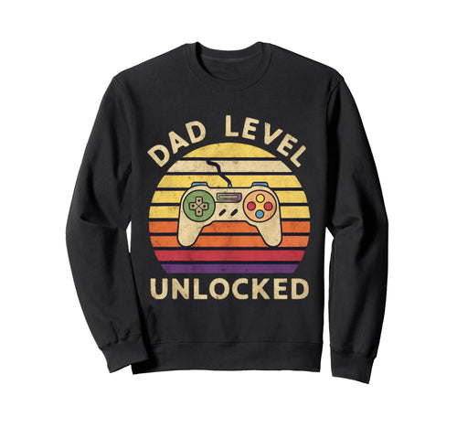 Dad Level Unlocked Funny New Dad Sweatshirt - Custom Art Print Men Women - T-Shirt, Sweatshirt, Hoodie