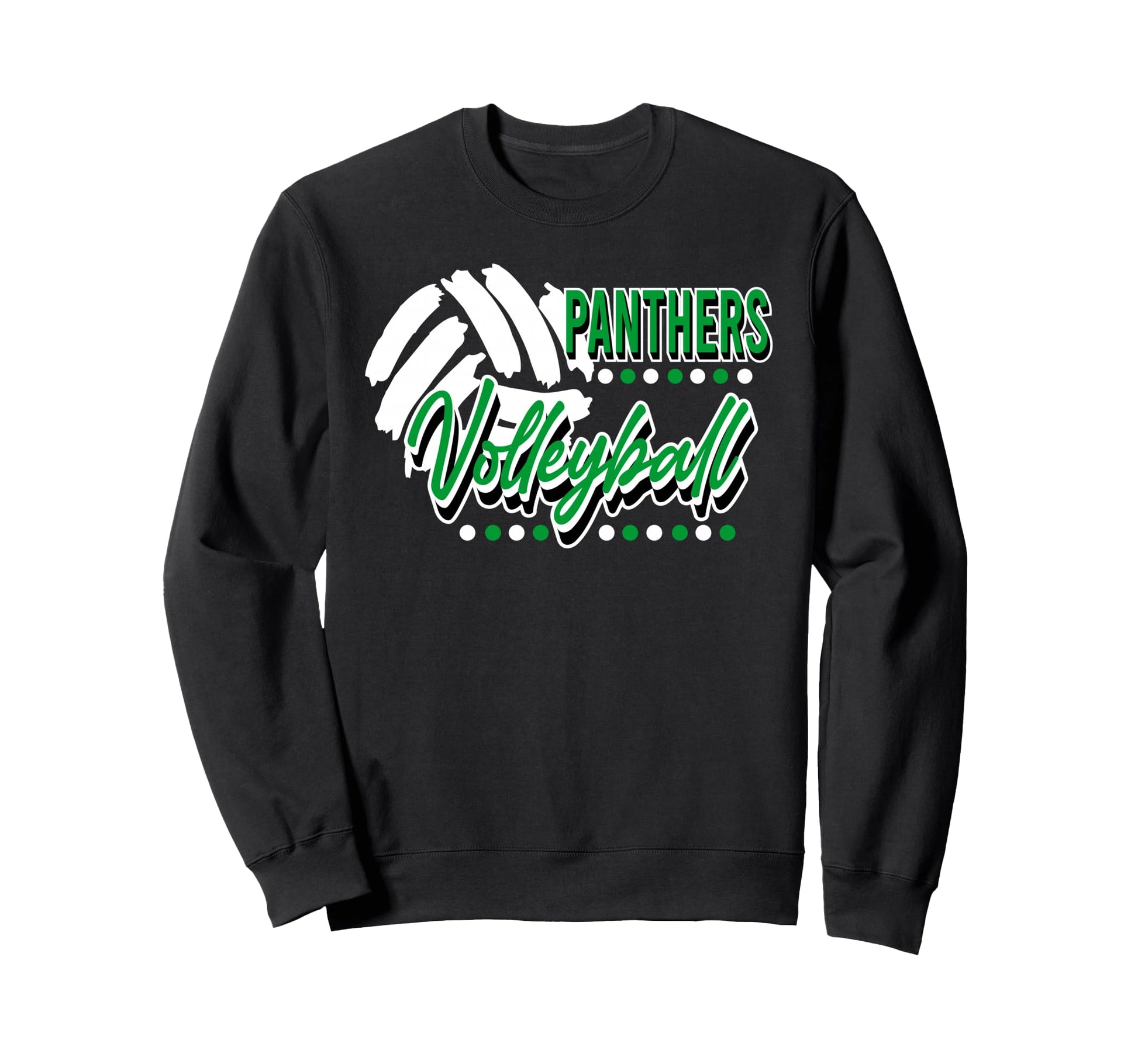 Green Panthers Volleyball Mom Sweatshirt - Fun Novelty Design Men Women - T-Shirt, Sweatshirt, Hoodie