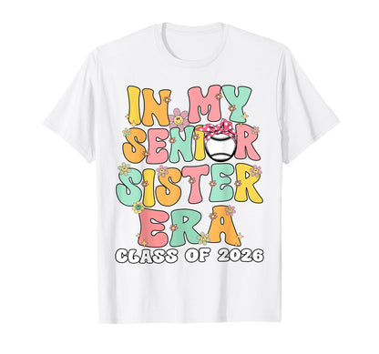My Senior Sister Era Groovy Baseball T-Shirt - Streetwear Style Unisex - T-Shirt, Sweatshirt, Hoodie