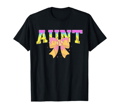 Softball Aunt Ice Cream Drip Game Day T-Shirt - Unique Graphic for Adults - T-Shirt, Sweatshirt, Hoodie
