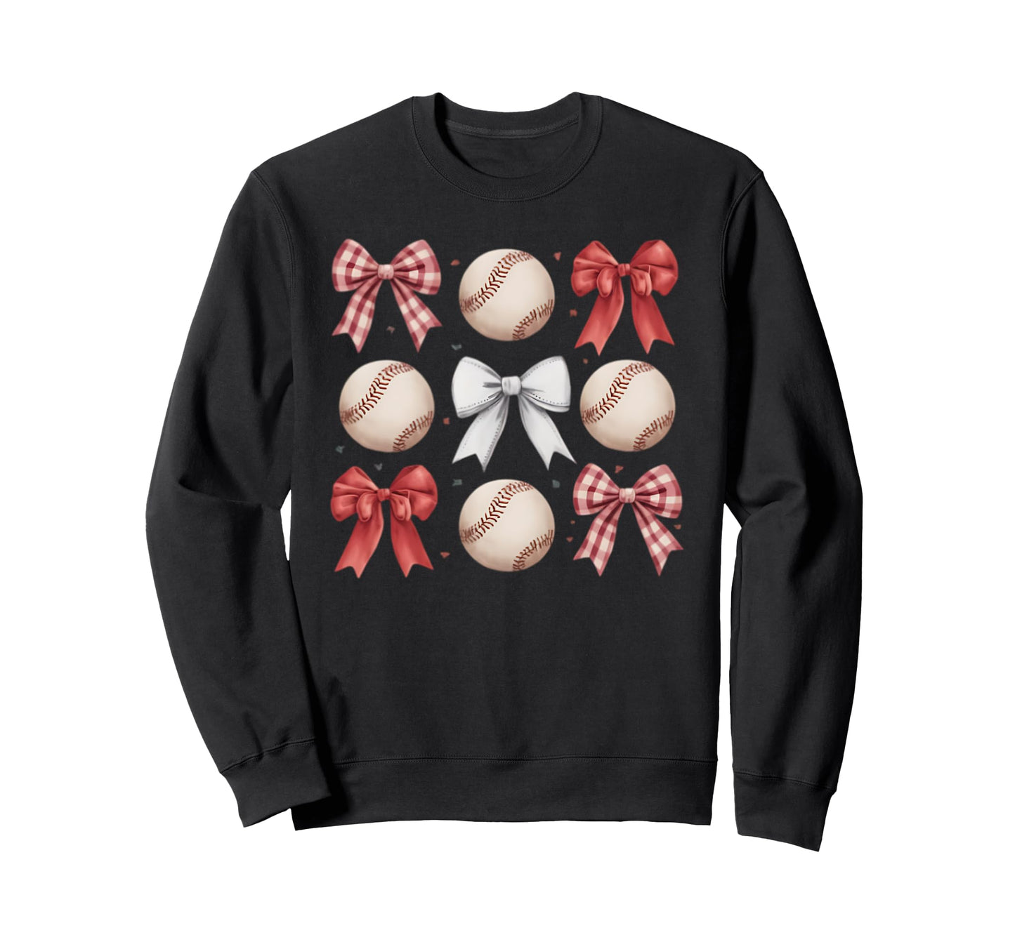 Baseball Coquette Bow Mom Sister Sweatshirt - Novelty Apparel Unisex - T-Shirt, Sweatshirt, Hoodie