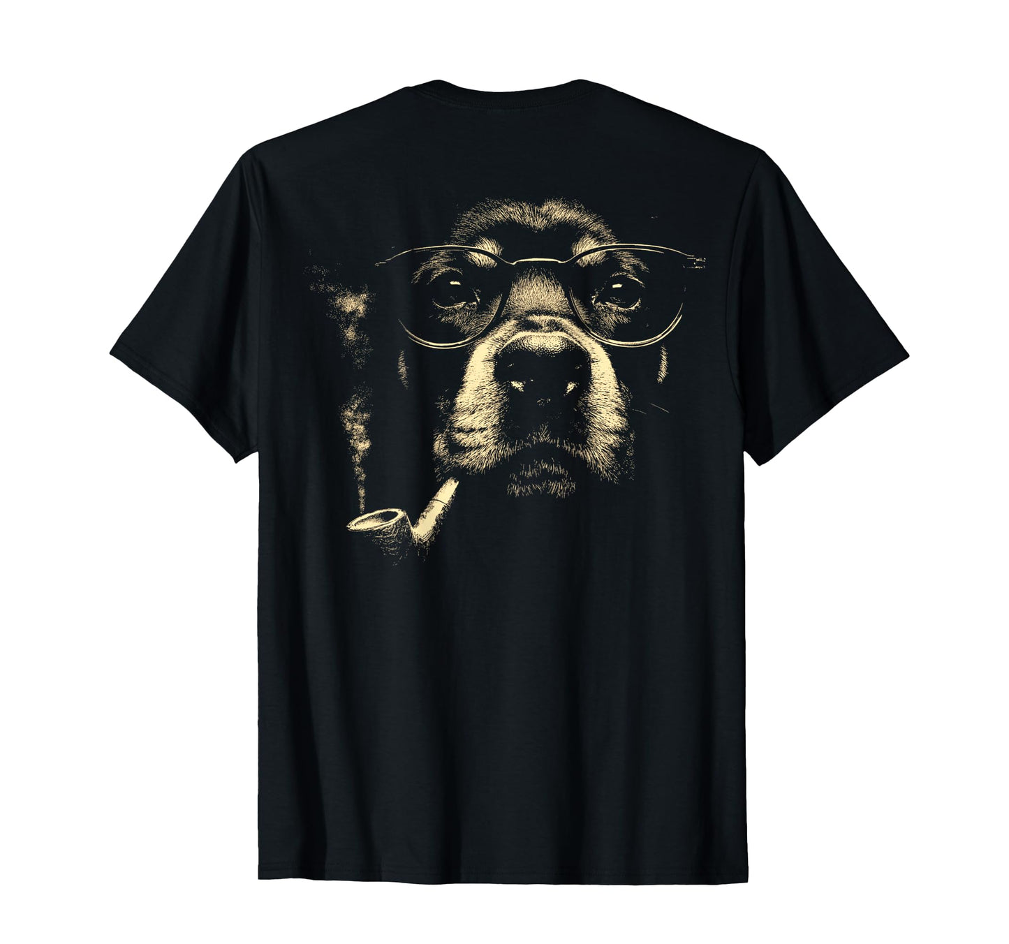 Rottweiler Glasses Smoking Pipe Meme T-Shirt - Fun Novelty Design Unisex - T-Shirt, Sweatshirt, Hoodie