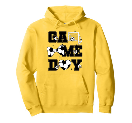 Soccer Game Day Bow And Heart Soccer Mom Hoodie - Aesthetic Graphic Unisex - T-Shirt, Sweatshirt, Hoodie