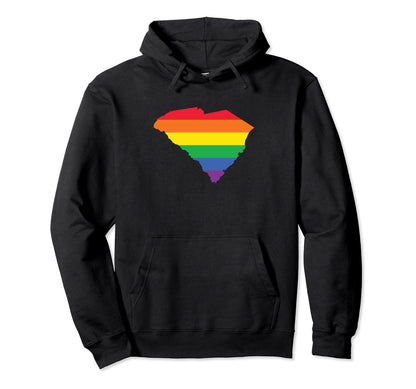 South Carolina Lgbtq Rainbow Flag Gay Hoodie - Minimalist Print Men Women - T-Shirt, Sweatshirt, Hoodie