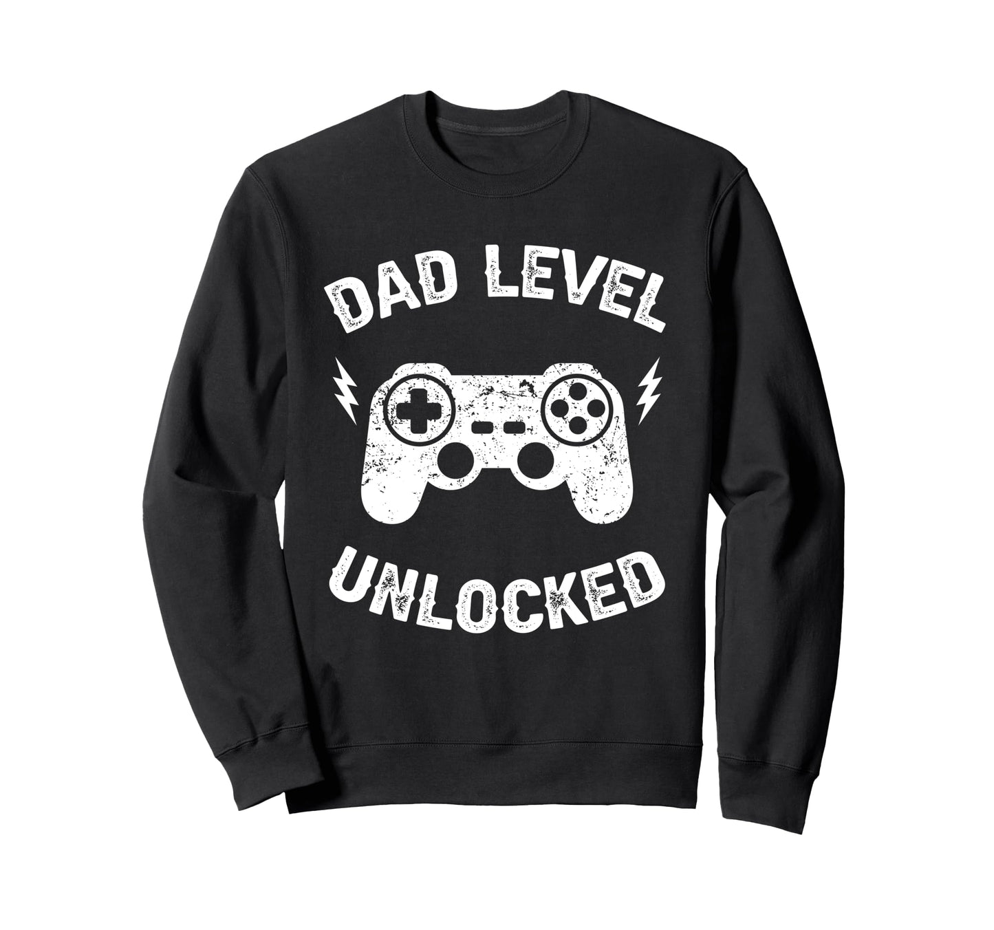 Dad Level Unlocked Gaming Controller Sweatshirt - Trendy Graphic Men Women - T-Shirt, Sweatshirt, Hoodie