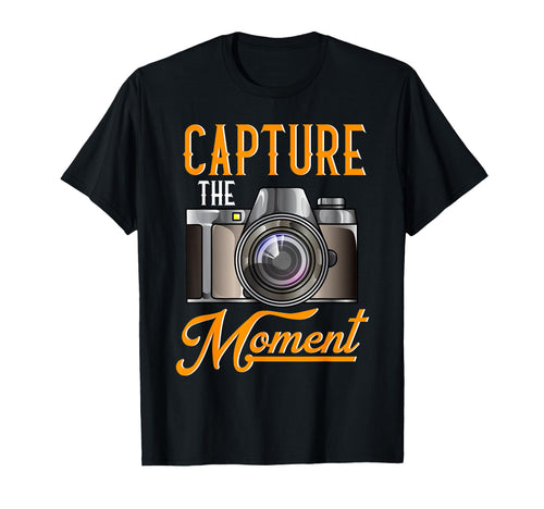 Capture Moment Photography Camera T-Shirt - Graphic Print Unisex - T-Shirt, Sweatshirt, Hoodie
