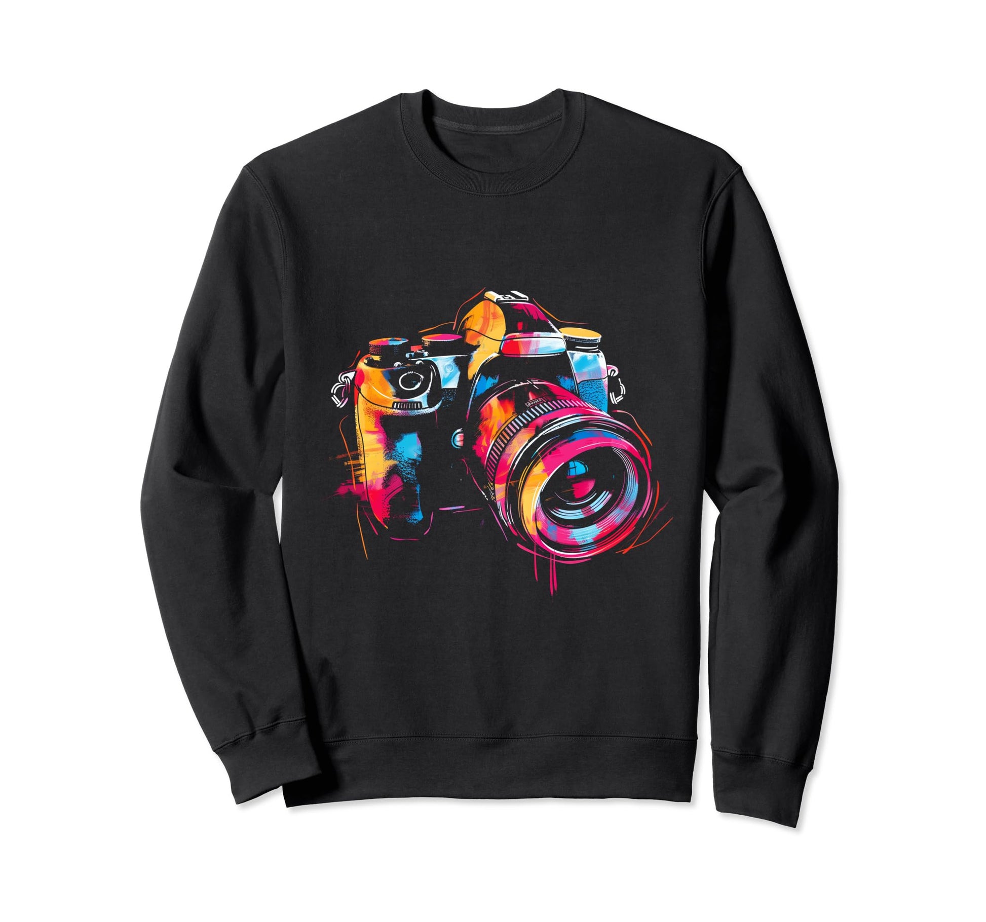 Camera Photography Watercolor Art Sweatshirt - Minimalist Print Men Women - T-Shirt, Sweatshirt, Hoodie