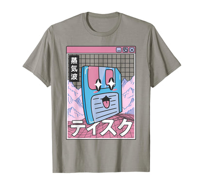 Floppy Disk Kawaii Grid Vaporwave T-Shirt - Trendy Graphic Men Women - T-Shirt, Sweatshirt, Hoodie