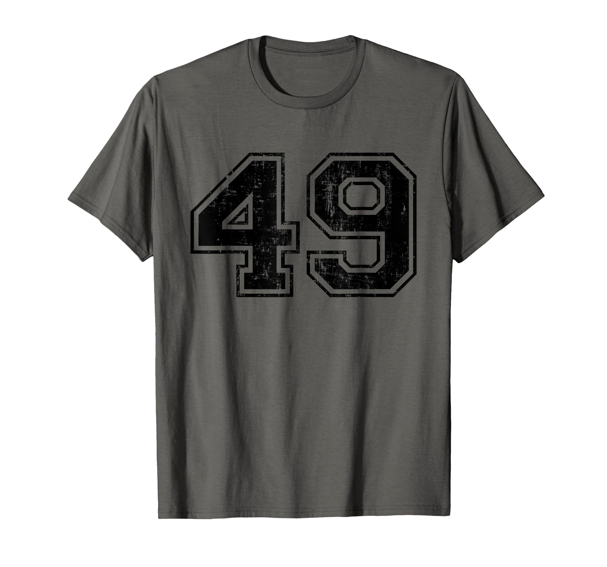 Number 49 Varsity Distressed Sport T-Shirt - Streetwear Style for Adults - T-Shirt, Sweatshirt, Hoodie