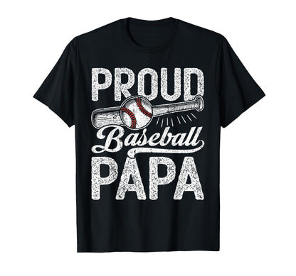 Grandpa Baseball Proud Baseball Papa T-Shirt - Minimalist Print Unisex - T-Shirt, Sweatshirt, Hoodie