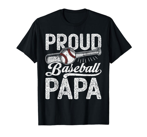 Grandpa Baseball Proud Baseball Papa T-Shirt - Minimalist Print Unisex - T-Shirt, Sweatshirt, Hoodie