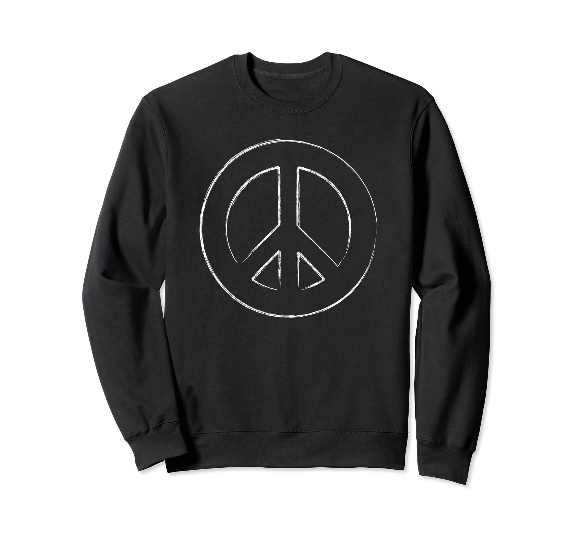 White Peace Symbol Boho Hippie 60 S Sweatshirt - Fun Novelty Design Unisex - T-Shirt, Sweatshirt, Hoodie