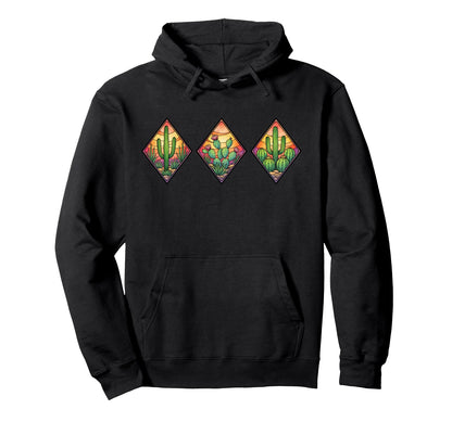 Desert Cactus Sunset Southwest Saguaro Hoodie - Novelty Apparel Men Women - T-Shirt, Sweatshirt, Hoodie