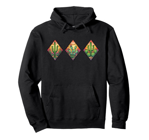 Desert Cactus Sunset Southwest Saguaro Hoodie - Novelty Apparel Men Women - T-Shirt, Sweatshirt, Hoodie