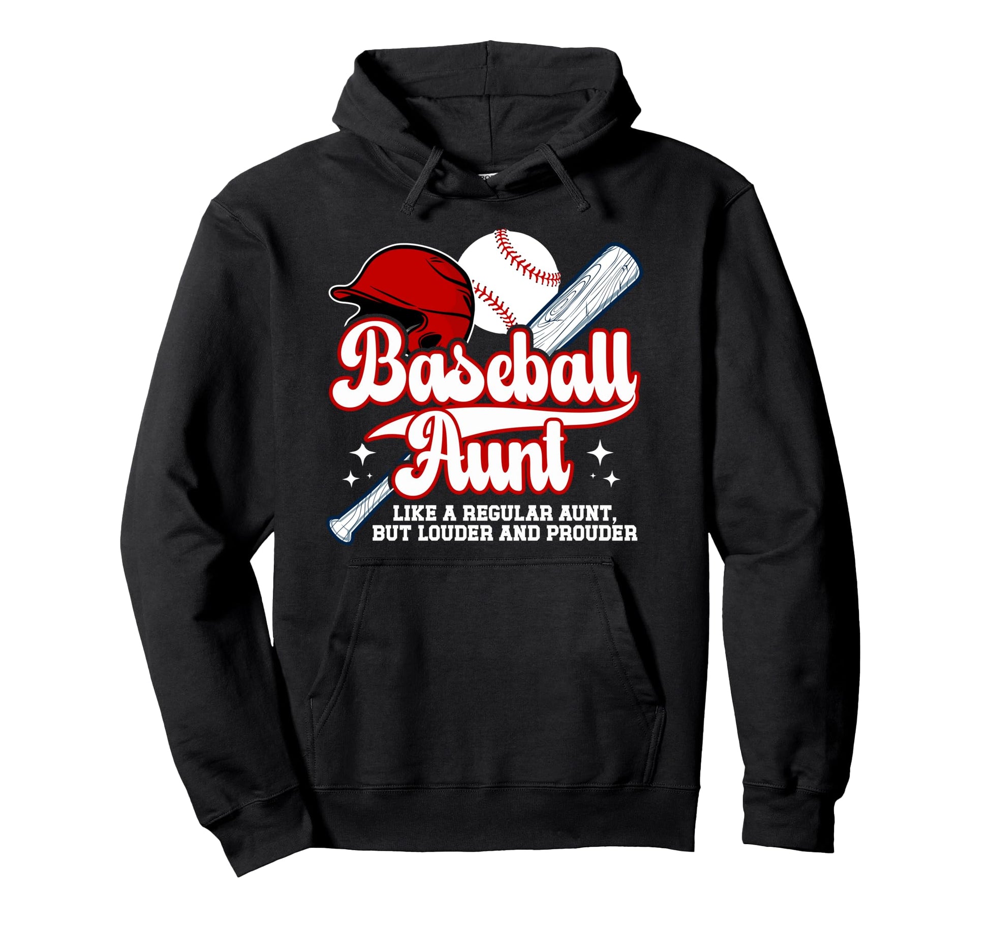 Baseball Aunt Baseball Player Auntie Hoodie - Custom Art Print Unisex - T-Shirt, Sweatshirt, Hoodie