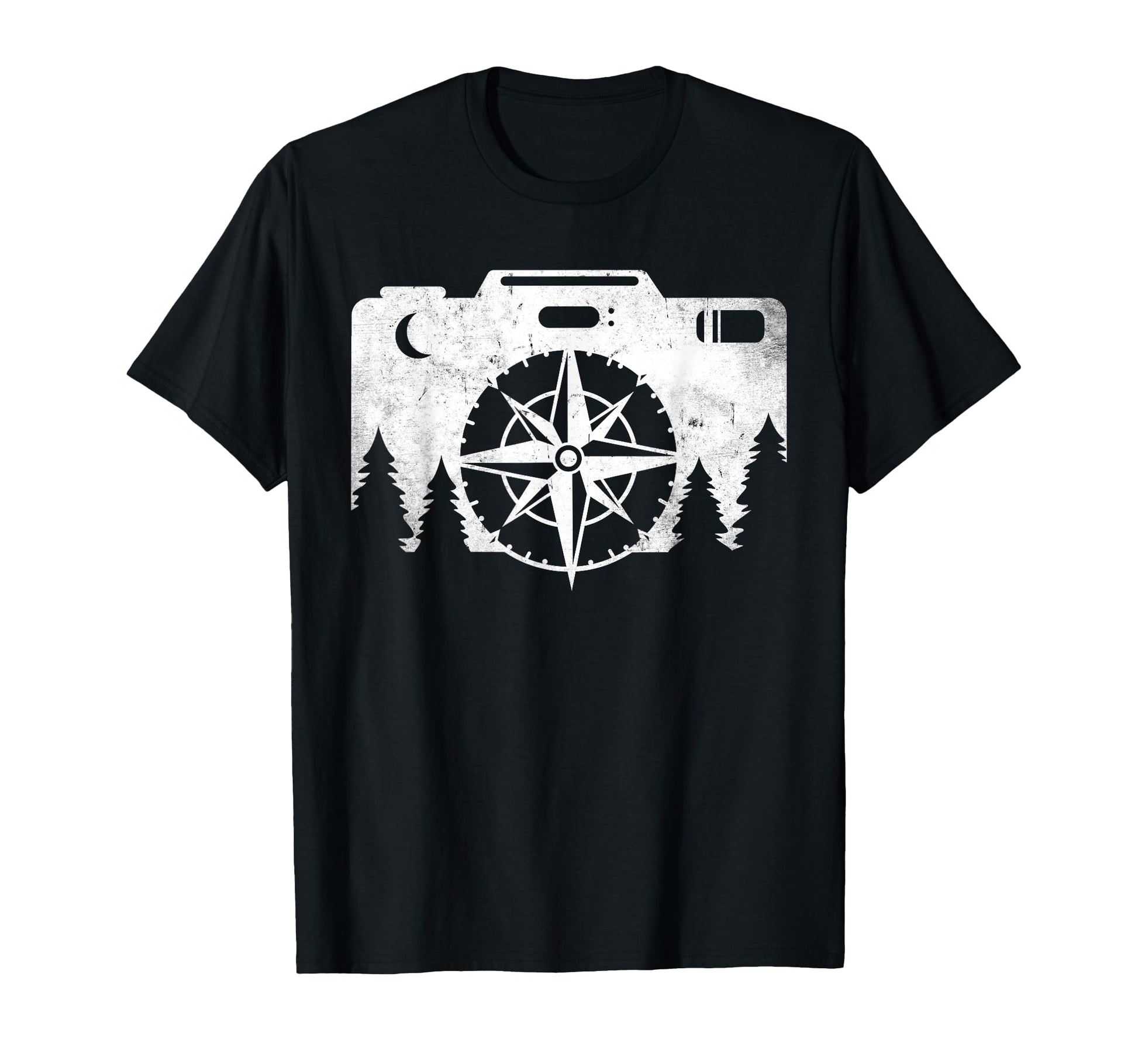 Camera Compass Photography Nature T-Shirt - Fun Novelty Design Men Women - T-Shirt, Sweatshirt, Hoodie