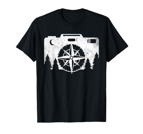 Camera Compass Photography Nature T-Shirt - Fun Novelty Design Men Women - T-Shirt, Sweatshirt, Hoodie