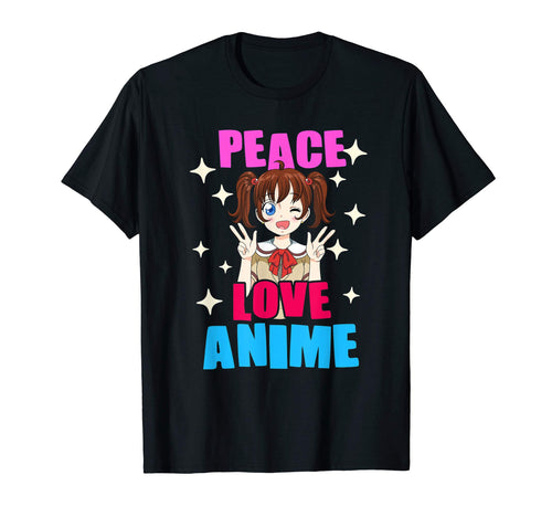 Japanese Manga Anime Gift Peace Love T-Shirt - Aesthetic Graphic Unisex - T-Shirt, Sweatshirt, Hoodie