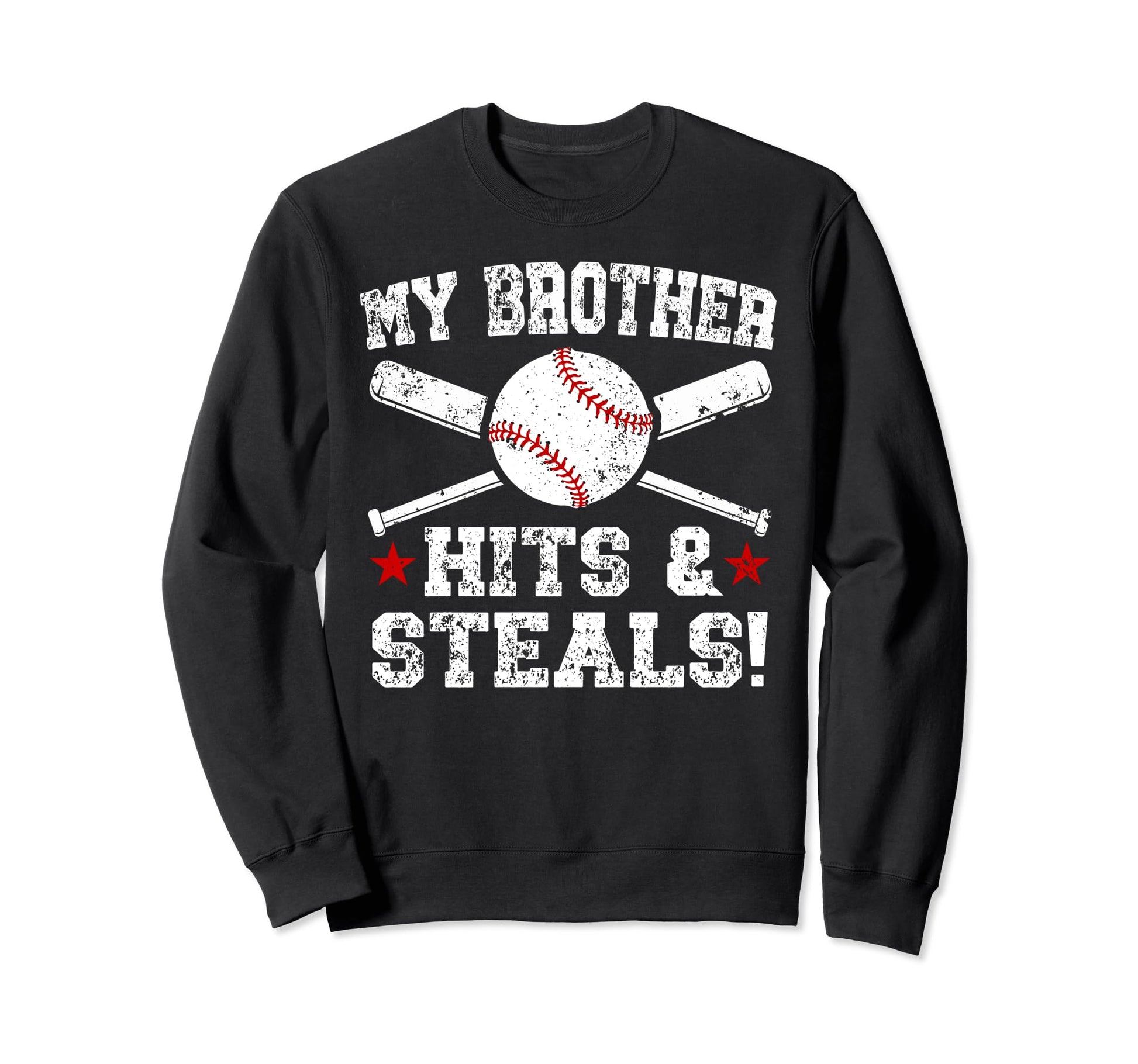 My Brother Funny Baseball Brother Sweatshirt - Custom Art Print for Adults - T-Shirt, Sweatshirt, Hoodie
