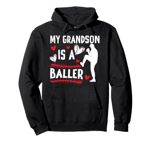 My Grandson Baseball Mimi Baseball Player Hoodie - Minimalist Print Unisex - T-Shirt, Sweatshirt, Hoodie