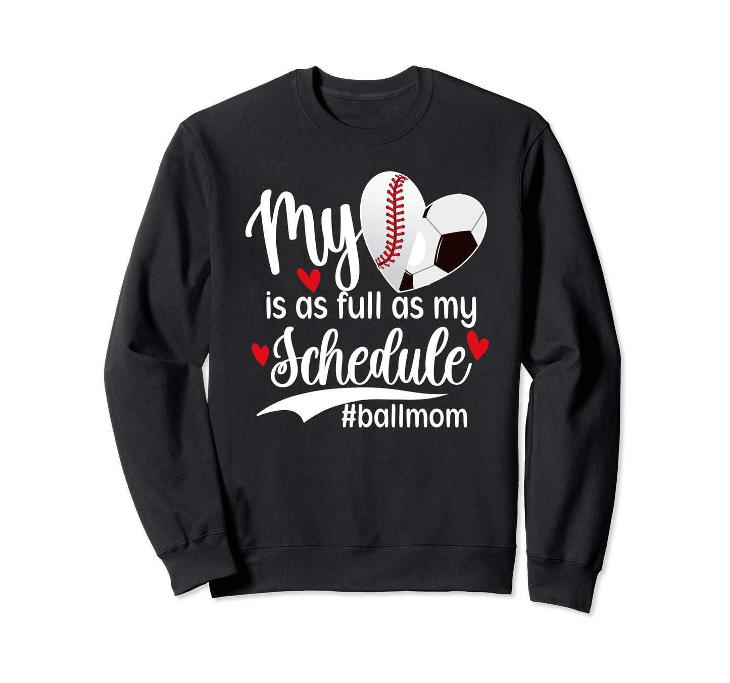Ball Mom Proud Baseball Soccer Mom Sweatshirt - Minimalist Print for Adults - T-Shirt, Sweatshirt, Hoodie