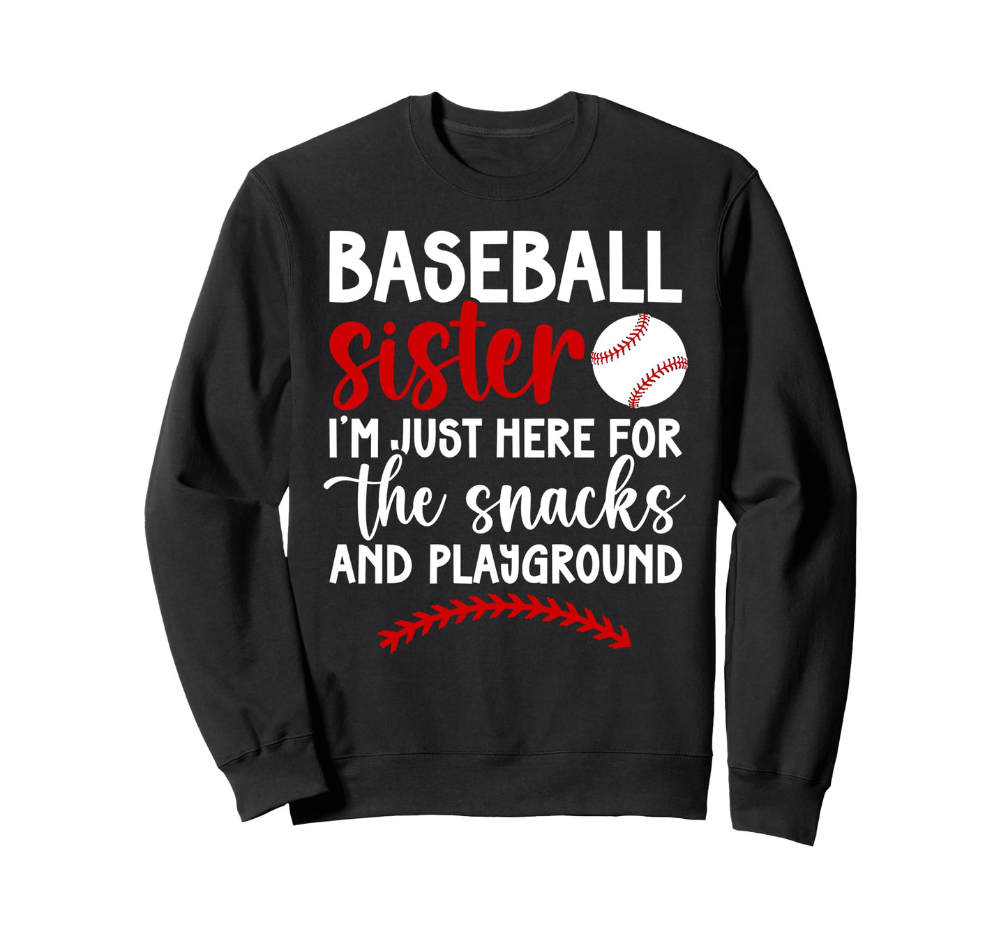 Funny Baseball Sister Baseball Sweatshirt - Aesthetic Graphic for Adults - T-Shirt, Sweatshirt, Hoodie