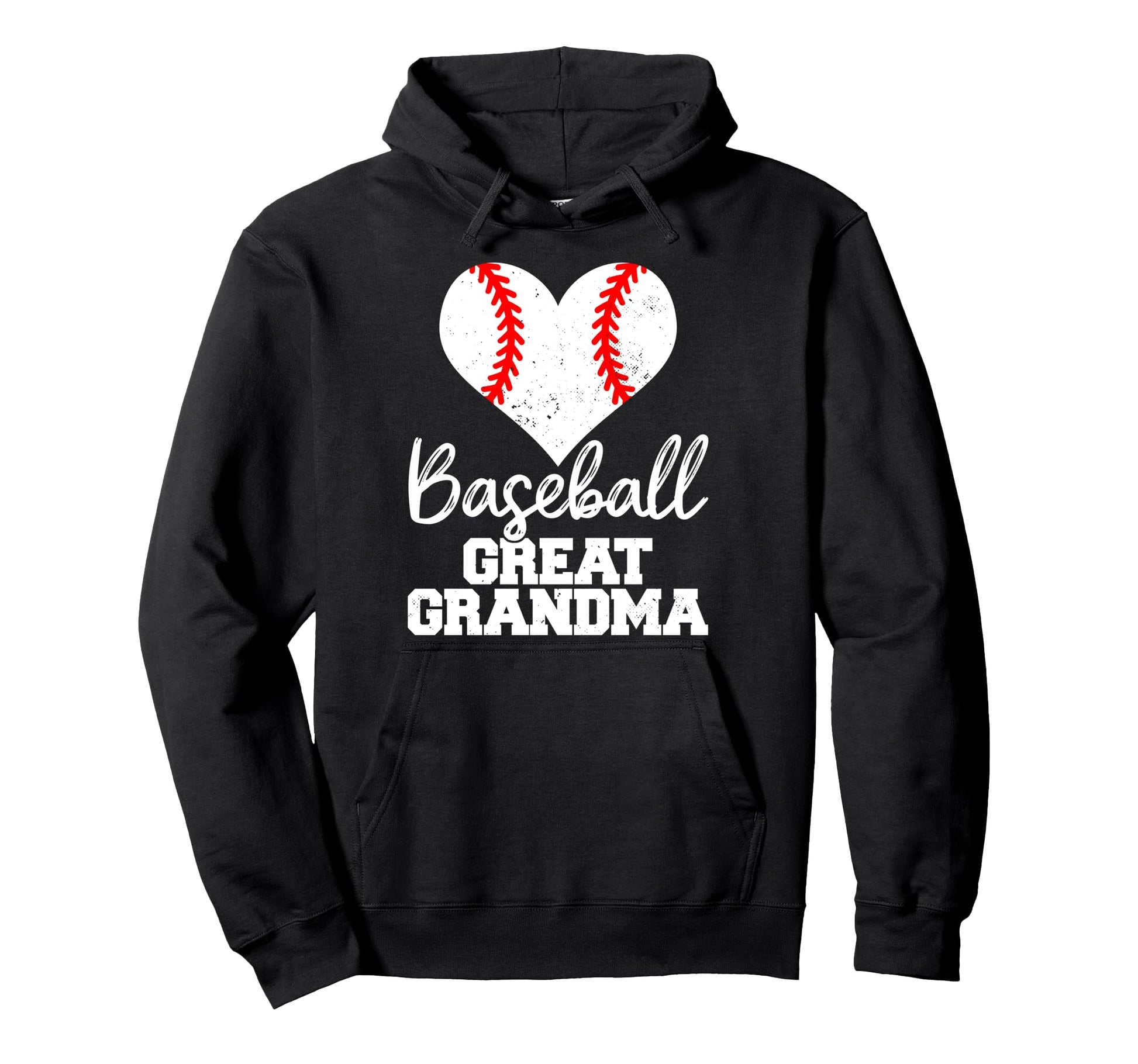 Baseball Great Grandma Heart Funny Hoodie - Aesthetic Graphic for Adults - T-Shirt, Sweatshirt, Hoodie