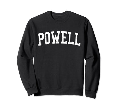 Powell Tn Distressed White Varsity Sweatshirt - Streetwear Style for Adults - T-Shirt, Sweatshirt, Hoodie
