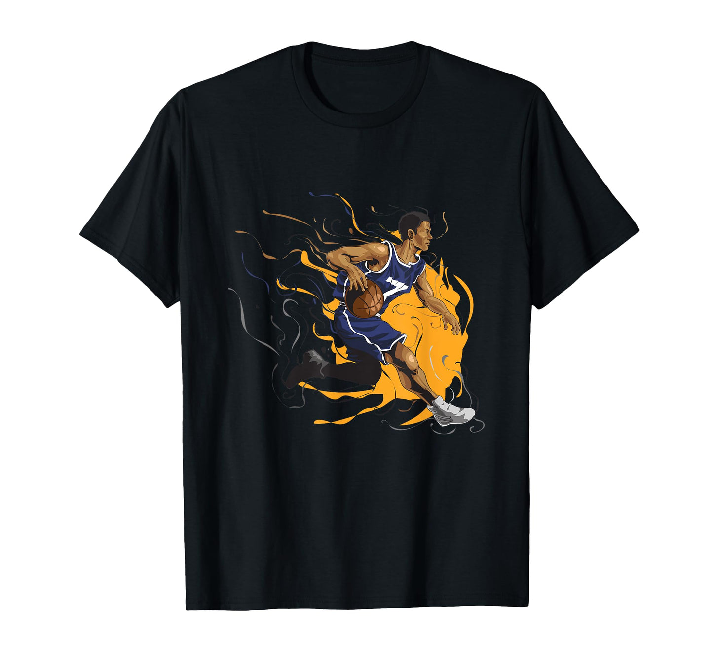 Raising Ballers Basketball Art Play Fire T-Shirt - Novelty Apparel Unisex - T-Shirt, Sweatshirt, Hoodie
