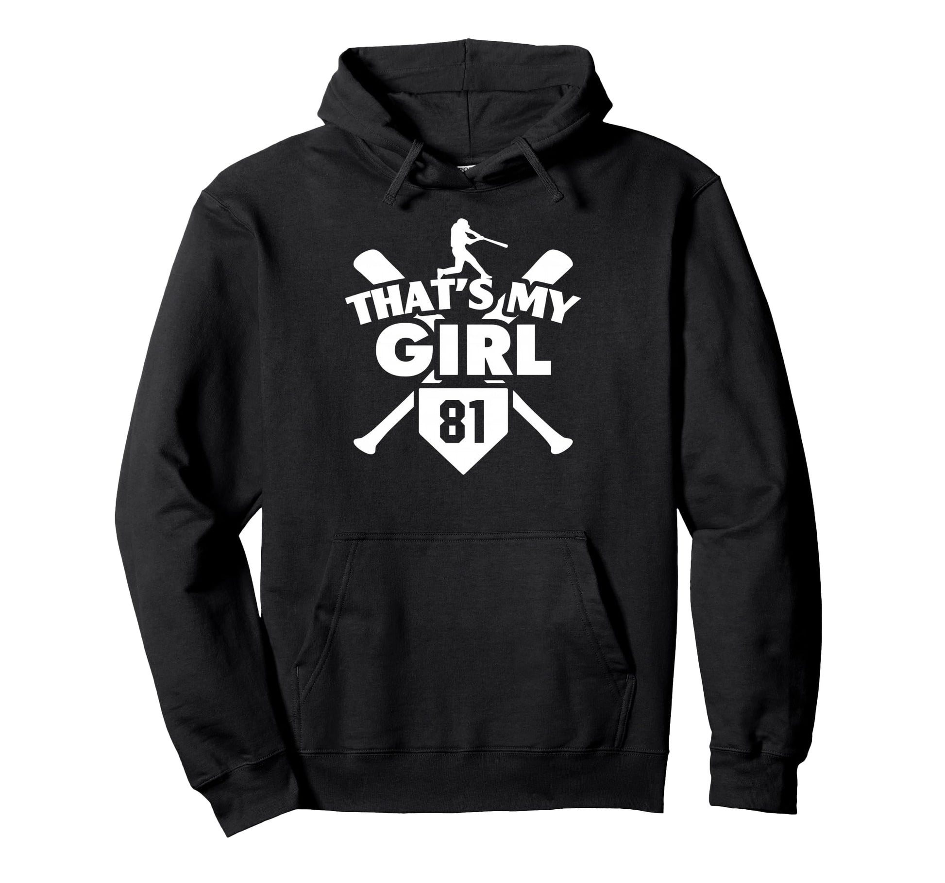 Baseball Mom Dad Thats My 81 Softball Hoodie - Trendy Graphic for Adults - T-Shirt, Sweatshirt, Hoodie