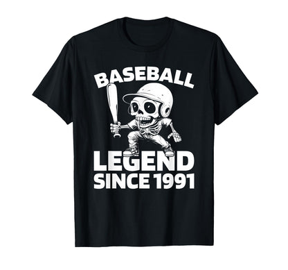 Born 1991 Baseballer Team Sport Player T-Shirt - Unique Graphic for Adults - T-Shirt, Sweatshirt, Hoodie