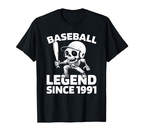 Born 1991 Baseballer Team Sport Player T-Shirt - Unique Graphic for Adults - T-Shirt, Sweatshirt, Hoodie