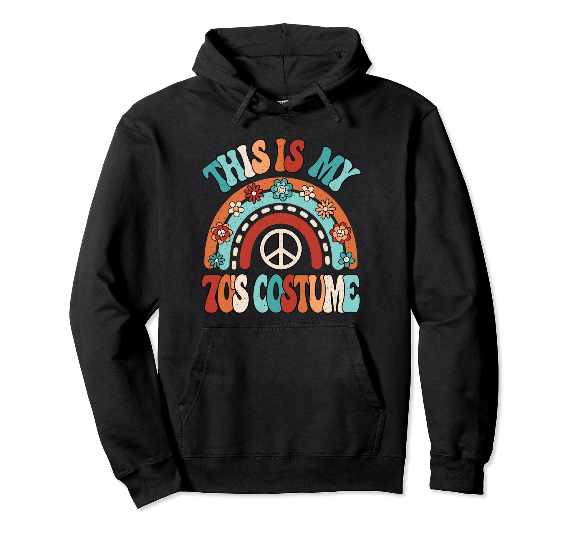 This Is My 70S Costume Rainbow 70S Hoodie - Custom Art Print for Adults - T-Shirt, Sweatshirt, Hoodie