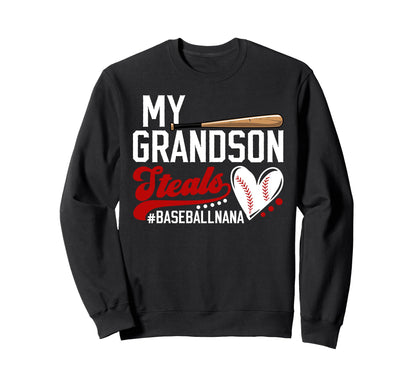 Baseball Nana Grandma Funny Nana Sweatshirt - Graphic Print Unisex - T-Shirt, Sweatshirt, Hoodie
