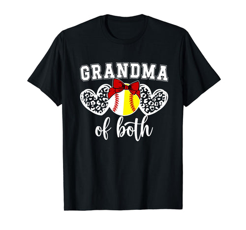 Grandma Both Baseball Softball Grandma T-Shirt - Custom Art Print Unisex - T-Shirt, Sweatshirt, Hoodie