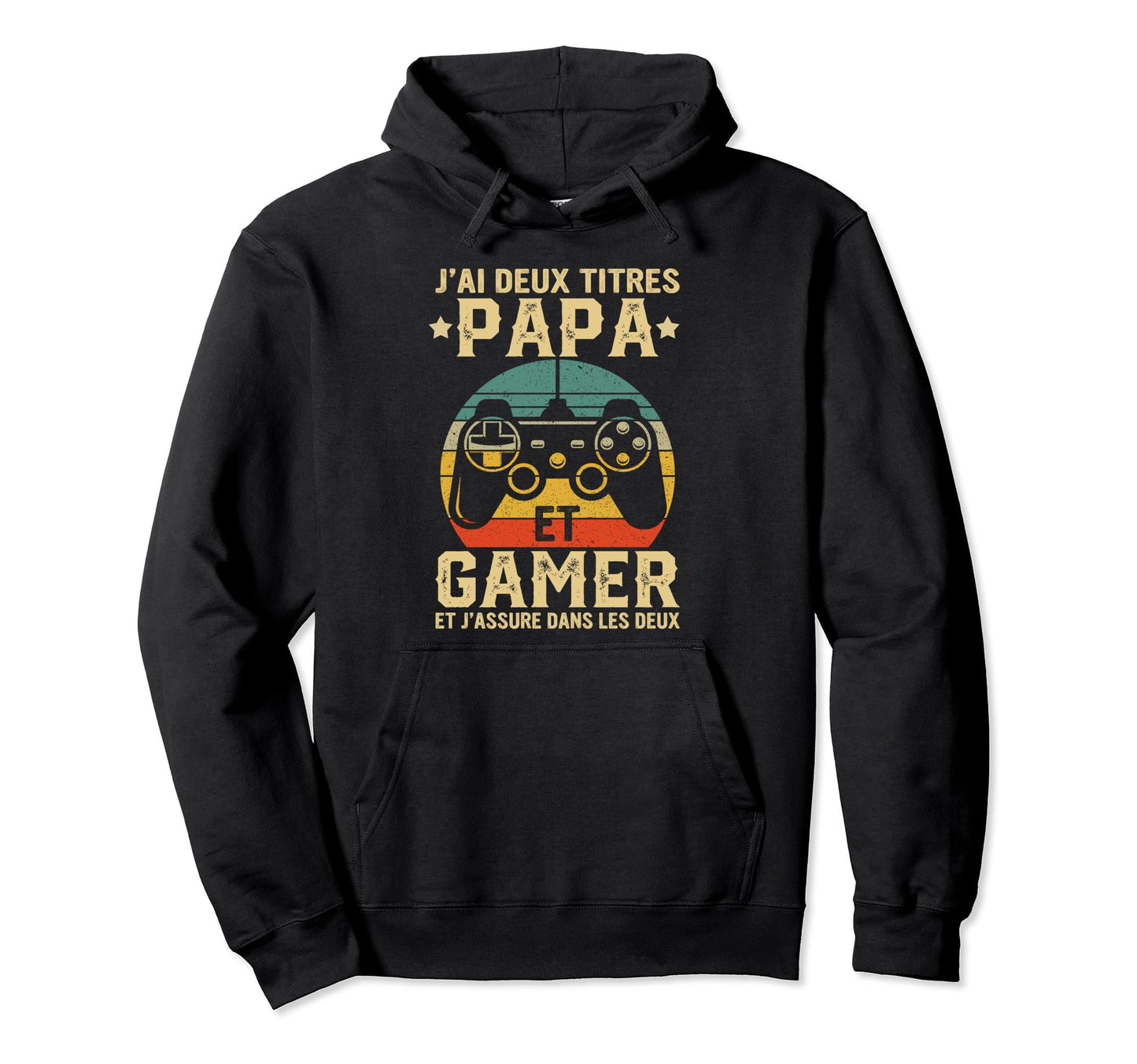 Dad Gamer Video Game Fathers Day Deux Hoodie - Graphic Print for Adults - T-Shirt, Sweatshirt, Hoodie