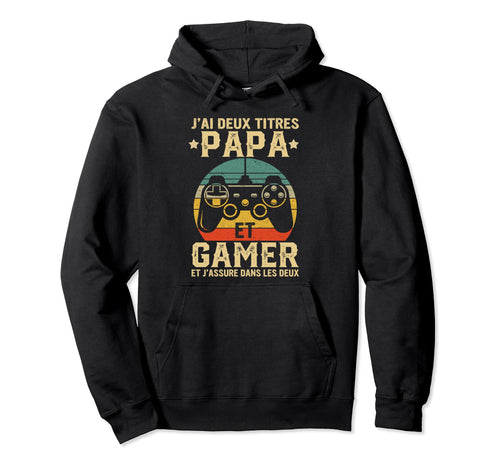 Dad Gamer Video Game Fathers Day Deux Hoodie - Graphic Print for Adults - T-Shirt, Sweatshirt, Hoodie